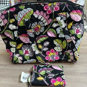 Vera Bradley large tote and matching wristlet available.